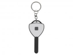 Брелок-фонарик COB Switch, белый/серый