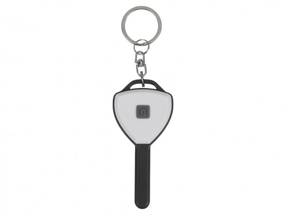 Брелок-фонарик COB Switch, белый/серый 