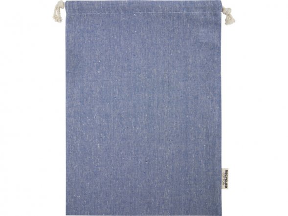 Большая подарочная сумка Pheebs объемом 4 л из хлопка плотностью 150 г/м2, синий 