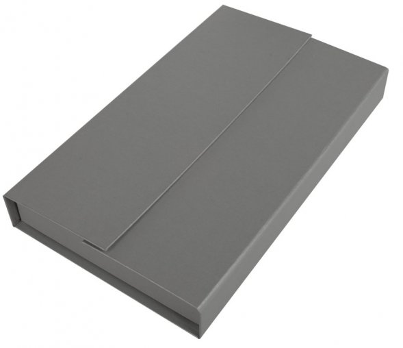 Коробка Triplet под ежедневник, флешку и ручку, серая 