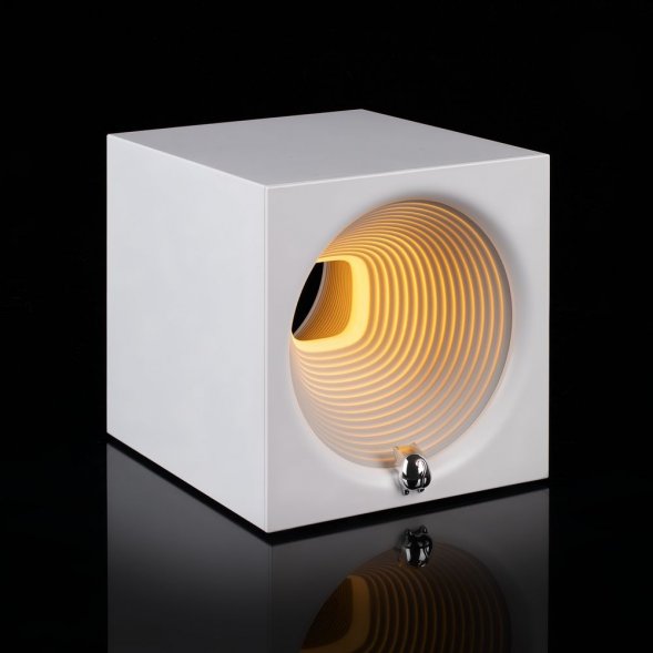 Bluetooth-колонка с подсветкой Volumetric, белая 