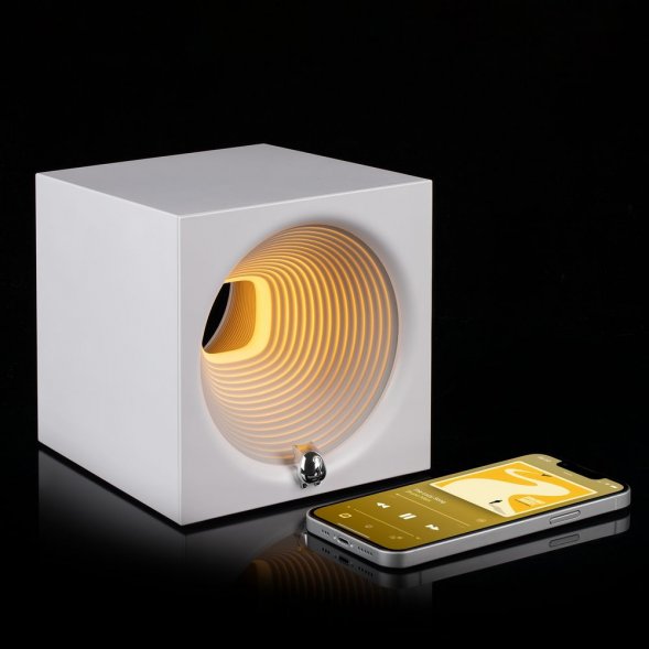 Bluetooth-колонка с подсветкой Volumetric, белая 