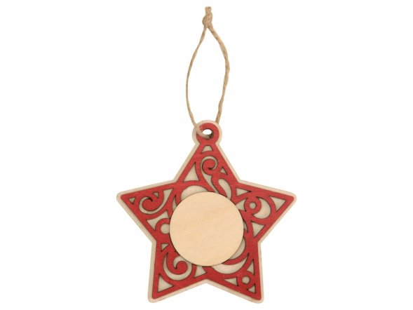 Подвеска деревянная Звезда 