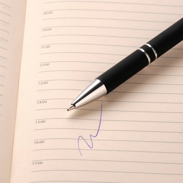 Шариковая ручка Alpha, черная 