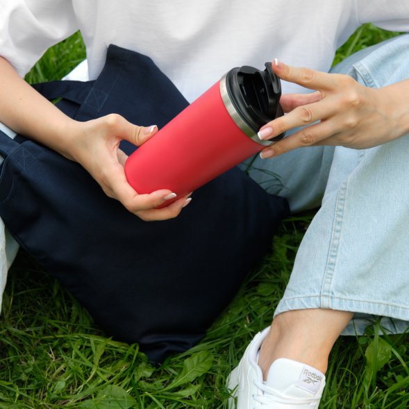 Термокружка вакуумная Palermo, красная 