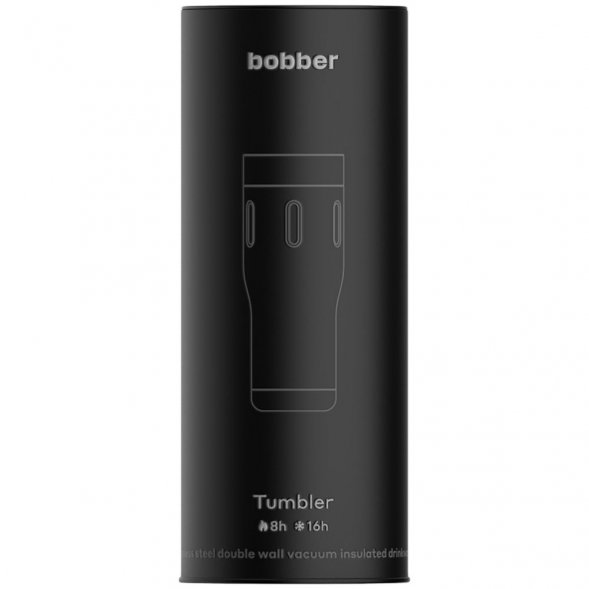 Термостакан Tumbler 470, вакуумный, черный 