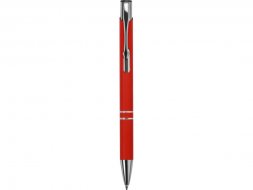 Ручка металлическая шариковая Legend Gum софт-тач, красный (Р)