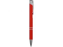 Ручка металлическая шариковая Legend Gum софт-тач, красный (Р)