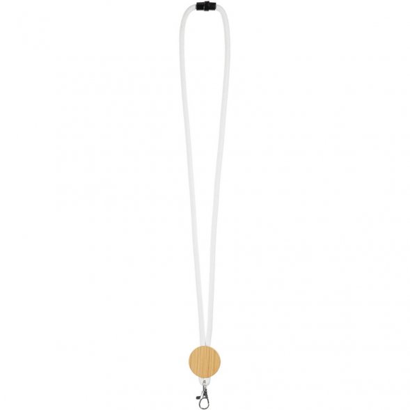 Шнурок для бейджа Tube Wood, белый 