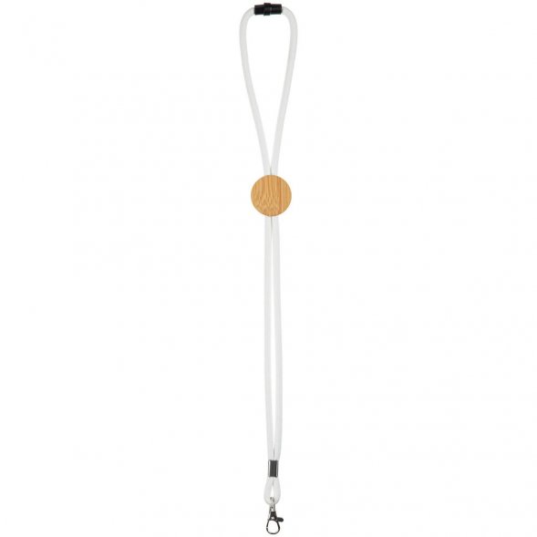 Шнурок для бейджа Tube Wood, белый 