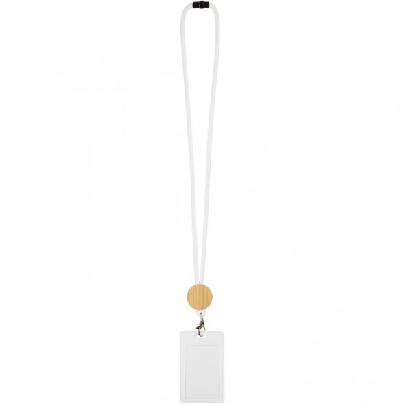 Шнурок для бейджа Tube Wood, белый 