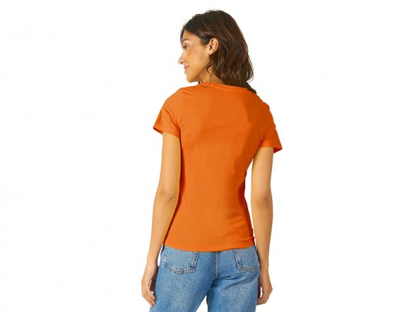 Футболка Heavy Super Club женская с V-образным вырезом, оранжевый 