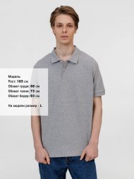 Рубашка поло унисекс Pacific, серый меланж