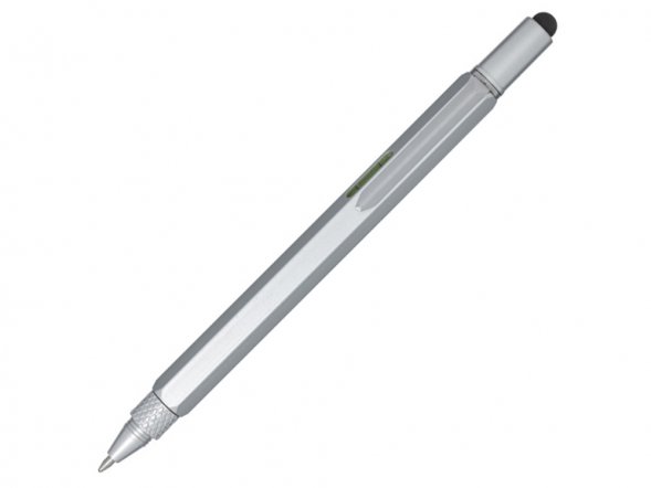 Dora многофункциональная ручка из переработанного алюминия - Серебряный 