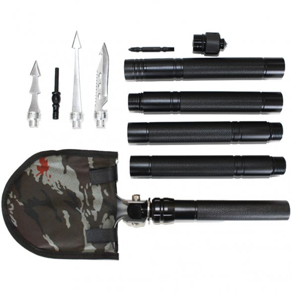 Многофункциональная лопата HK002, черная 