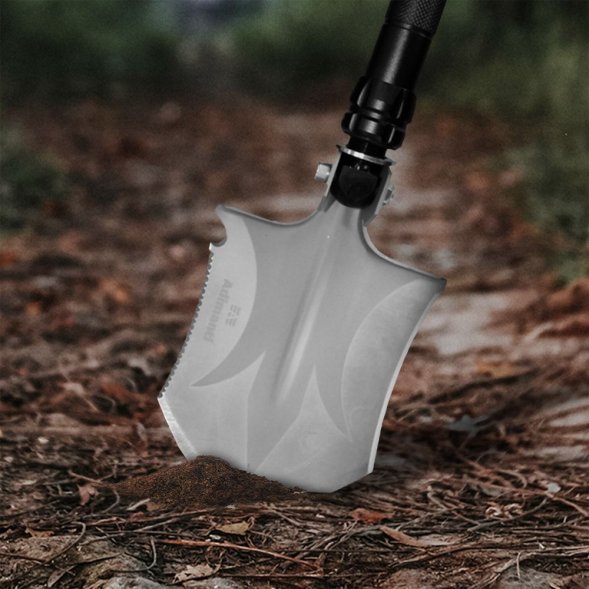 Многофункциональная лопата HK002, черная 