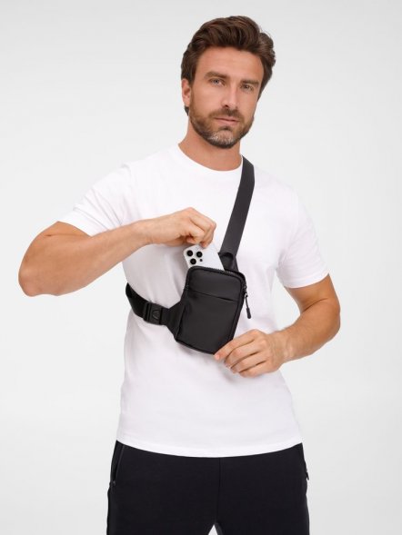 Спортивная кросс-боди сумка UrbanHike, черная 