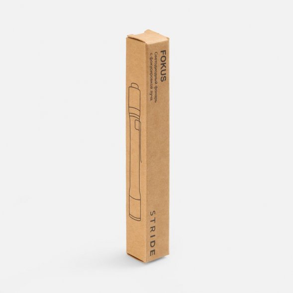 Фонарик с фокусировкой луча Fokus, серо-синий 