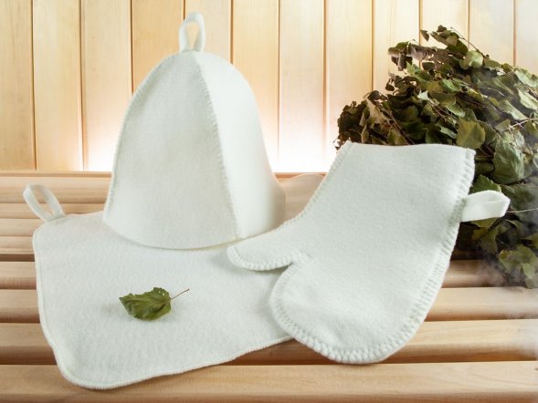 Набор для бани «Парилка», белый 