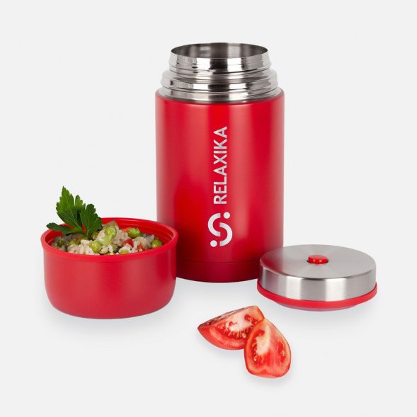Термос для еды Relaxika 1000, красный 