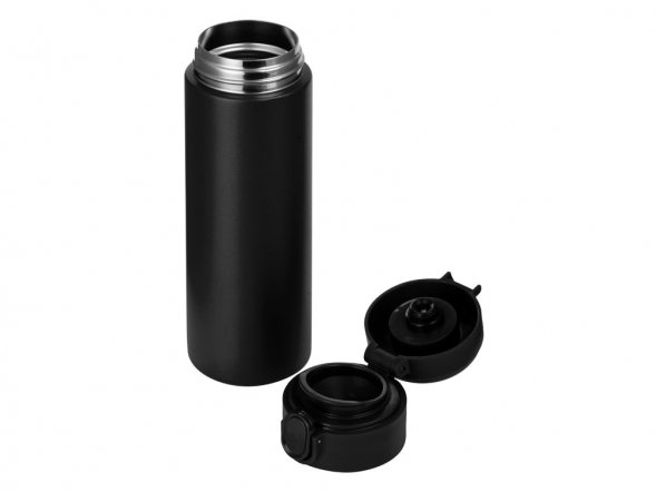 Вакуумная термокружка Waterline с медной изоляцией Bravo, 400 мл, тубус, черный 