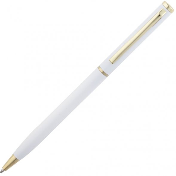 Ручка шариковая Hotel Gold, ver.2, глянцевая белая 