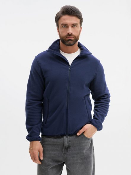 Куртка флисовая унисекс Ben Mac, темно-синяя 