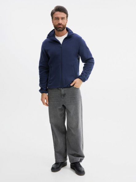 Куртка флисовая унисекс Ben Mac, темно-синяя 
