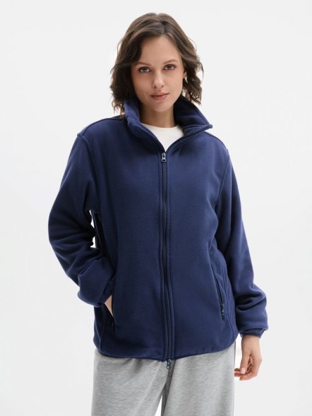 Куртка флисовая унисекс Ben Mac, темно-синяя 