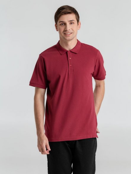 Рубашка поло мужская Neptune, вишнево-красная 