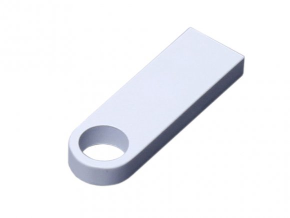 USB 3.0-флешка на 32 Гб с мини чипом и круглым отверстием, белый 