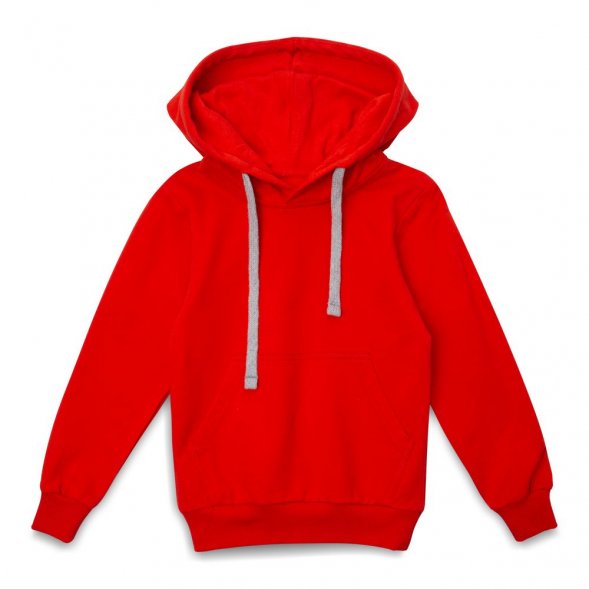 Толстовка с капюшоном детская Kirenga Kids, красная 