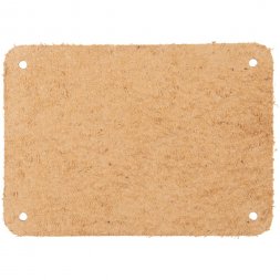 Лейбл кожаный Beta, XL, бежевый