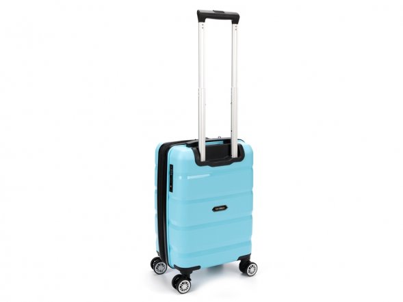 Чемодан TORBER В Отпуск, бирюзовый, полипропилен, 33 х 22 х 53 см, 35 л 