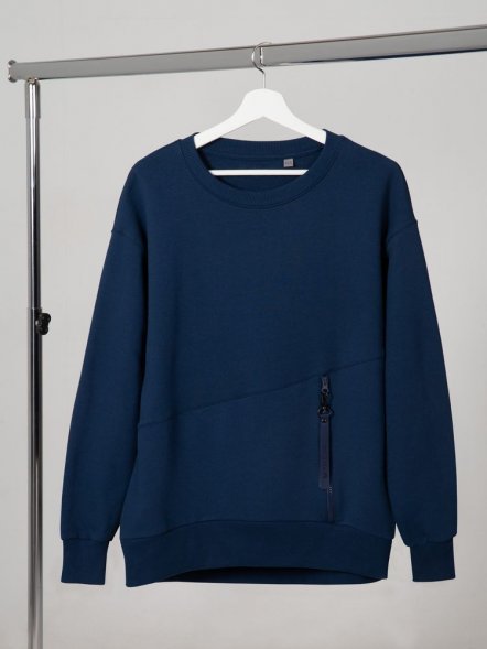 Свитшот унисекс Kosmos 2.0, темно-синий 