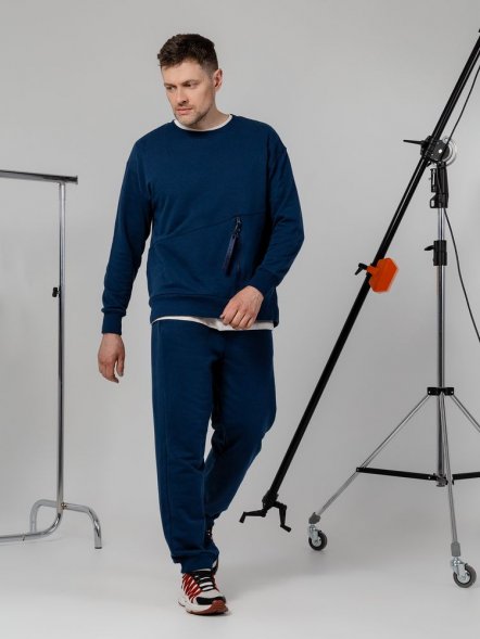 Свитшот унисекс Kosmos 2.0, темно-синий 