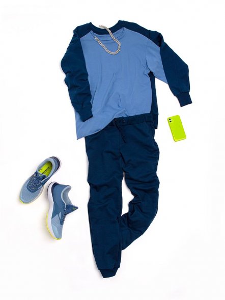 Свитшот унисекс Kosmos 2.0, темно-синий 