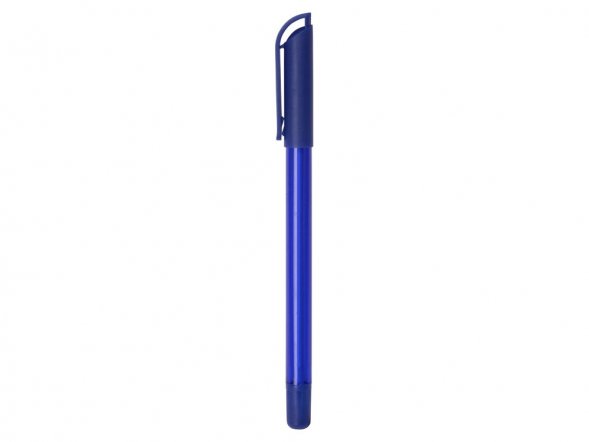 Ручка шариковая пластиковая Delta из переработанных контейнеров, синяя 