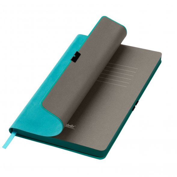 Ежедневник In Velour недатированный, бирюзовый 