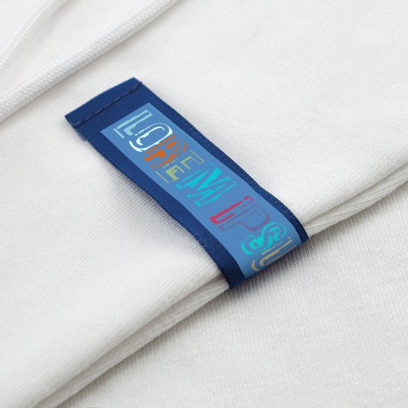 Лейбл тканевый Epsilon, S, синий 