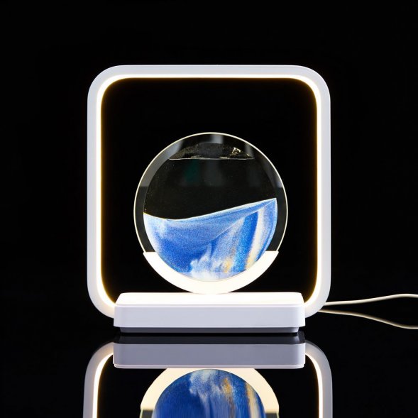 Интерьерный светильник с беспроводной зарядкой Sandflow, белый 