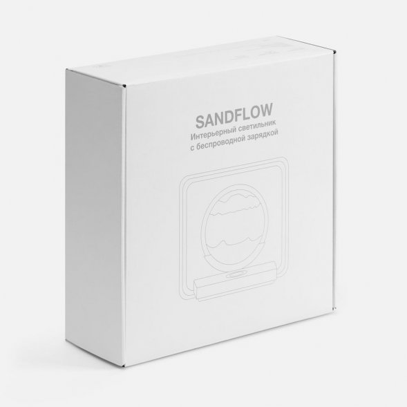 Интерьерный светильник с беспроводной зарядкой Sandflow, белый 