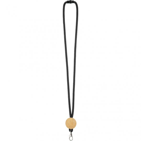 Шнурок для бейджа Tube Wood, черный 