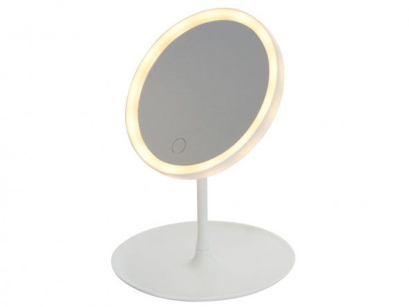 Косметическое зеркало с LED-подсветкой Beautific, белый 