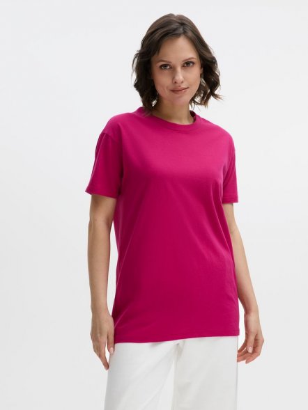 Футболка унисекс Regent 150, ярко-розовая (фуксия) 