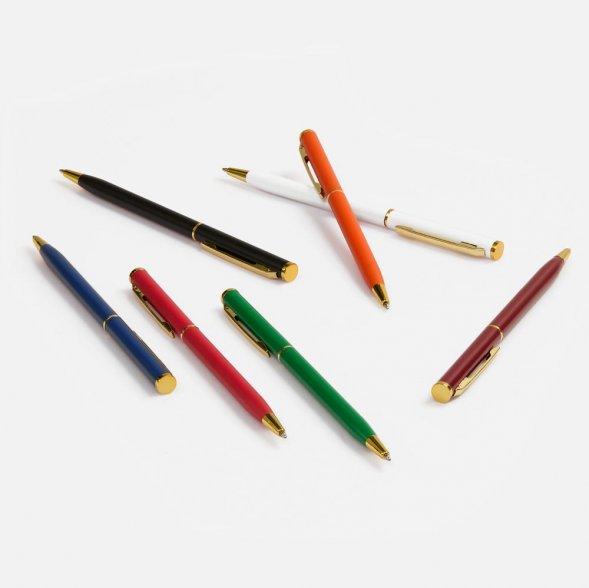 Ручка шариковая Hotel Gold, ver.2, матовая синяя 