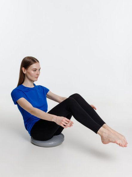 Массажная балансировочная подушка Balansa, серая 