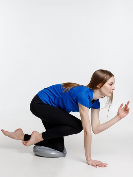 Массажная балансировочная подушка Balansa, серая 