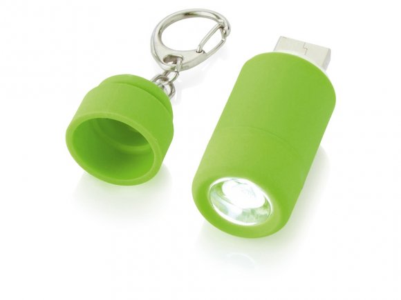 Мини-фонарь Avior с зарядкой от USB, зеленый 