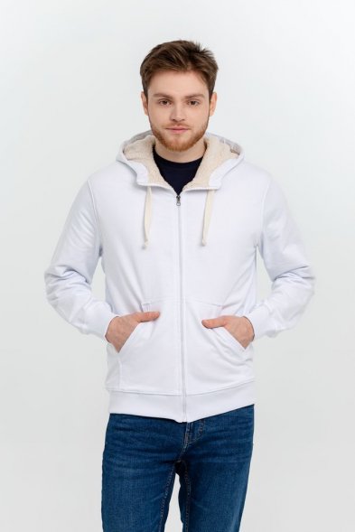 Толстовка на молнии Kulonga Sherpa, белая 
